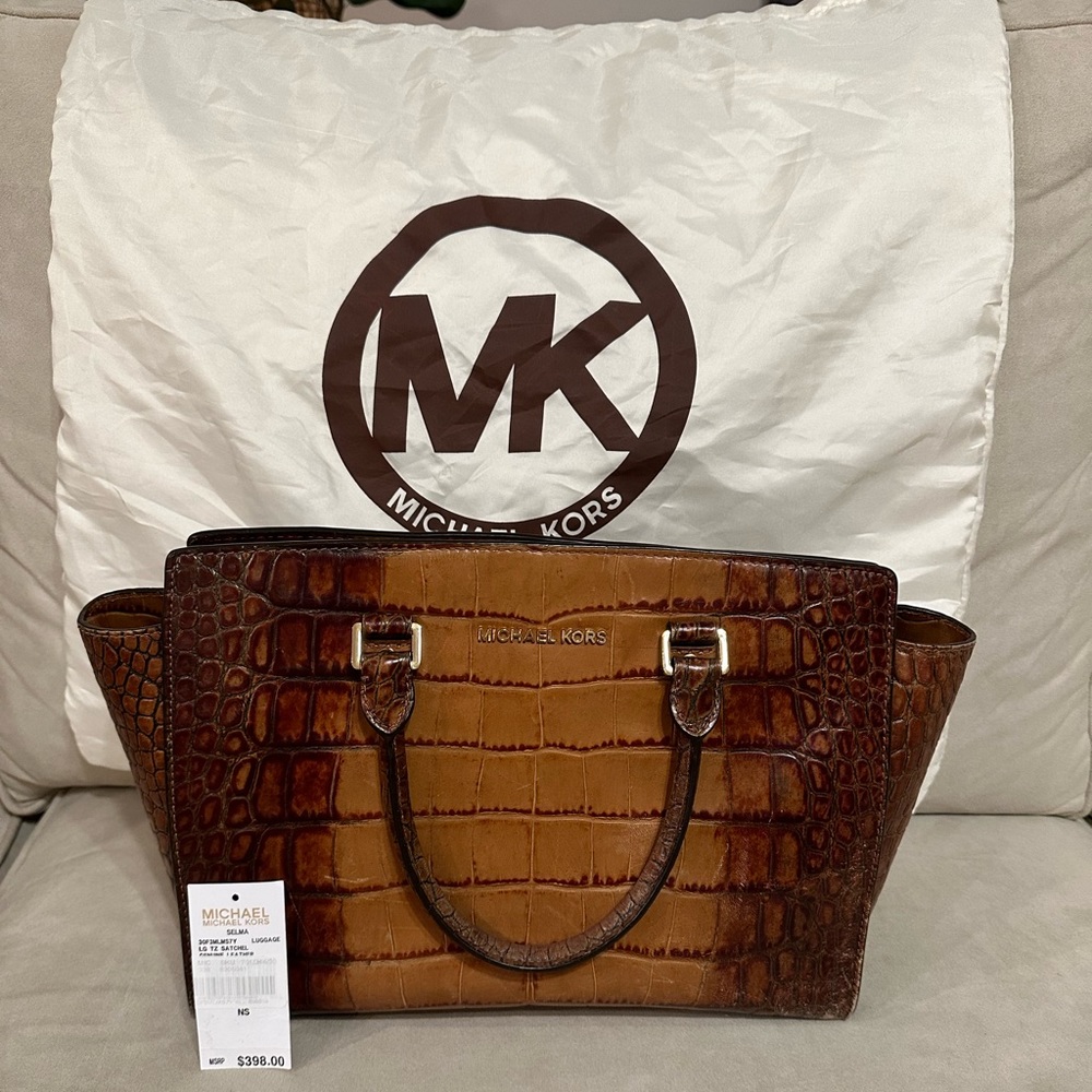 MICHAEL Michael Kors Large Selma Croc Satchel